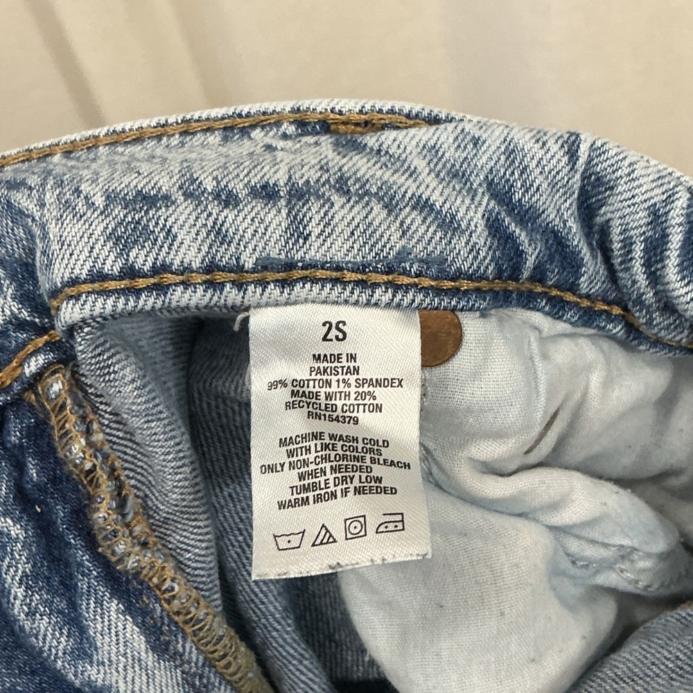 Aeropostale Women's Size 2S High Rise Flare Jeans Distressed Light Wash - Picture 6 of 7